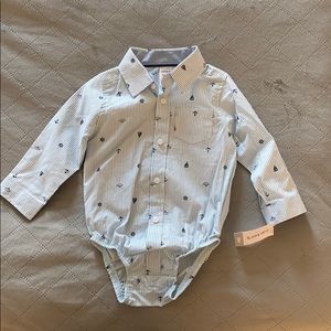 Carter’s 18 mo striped nautical dress shirt/onesie